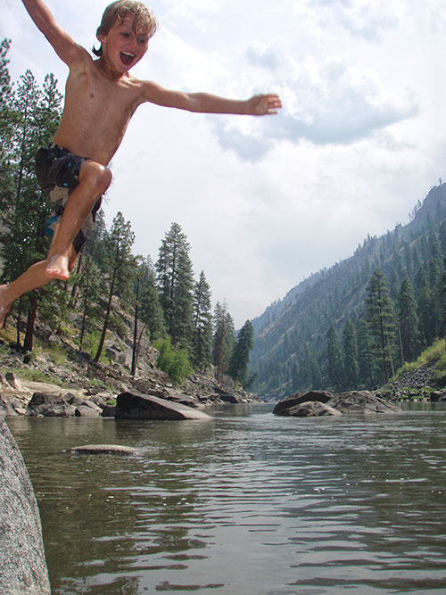 Salmon River jumping in